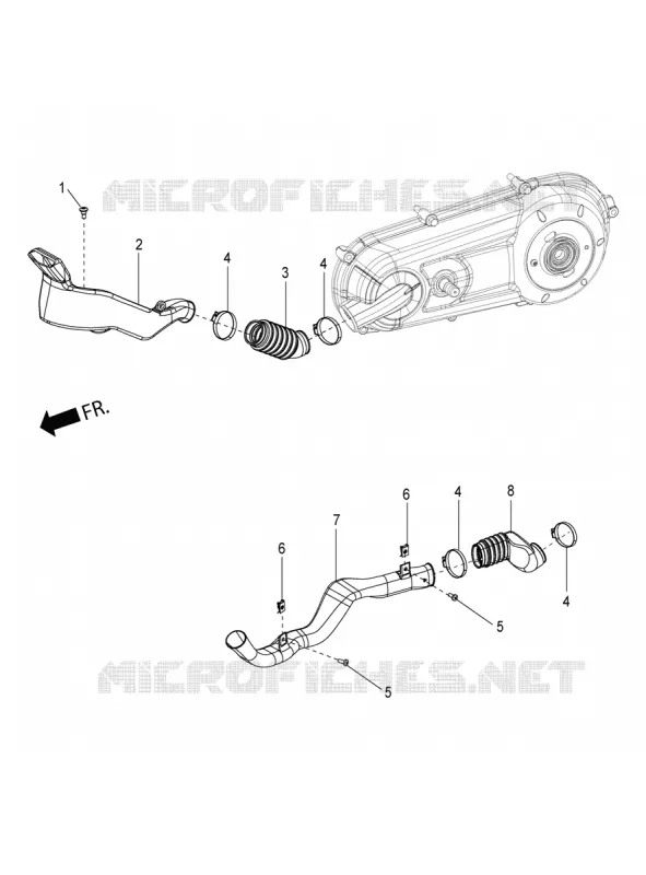 CANALISATION ASPIRATION AIR Aprilia APRILIA-SCOOTER 125 SR 2020  SR 125 HE Carburatore