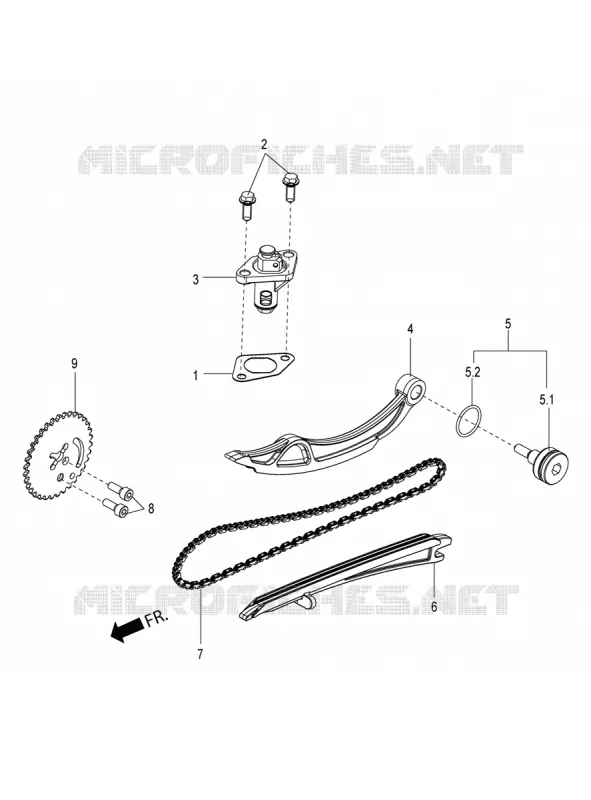 CHAINE DE DISTRIBUTION - TENDEUR Aprilia APRILIA-SCOOTER 125 SR 2020  SR 125 HE Carburatore