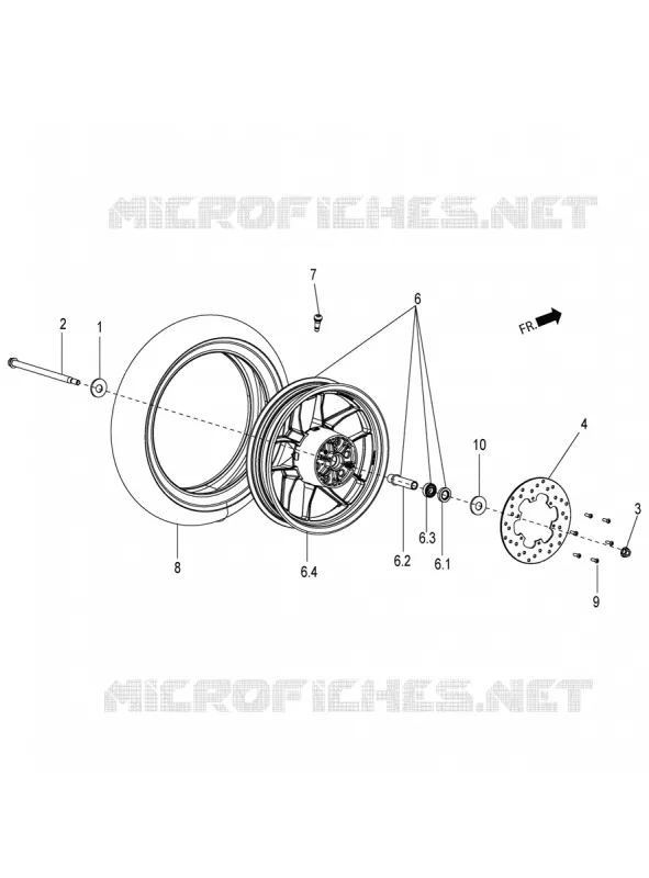 Roue avant Aprilia APRILIA-SCOOTER 125 SR 2020  SR 125 HE Carburatore