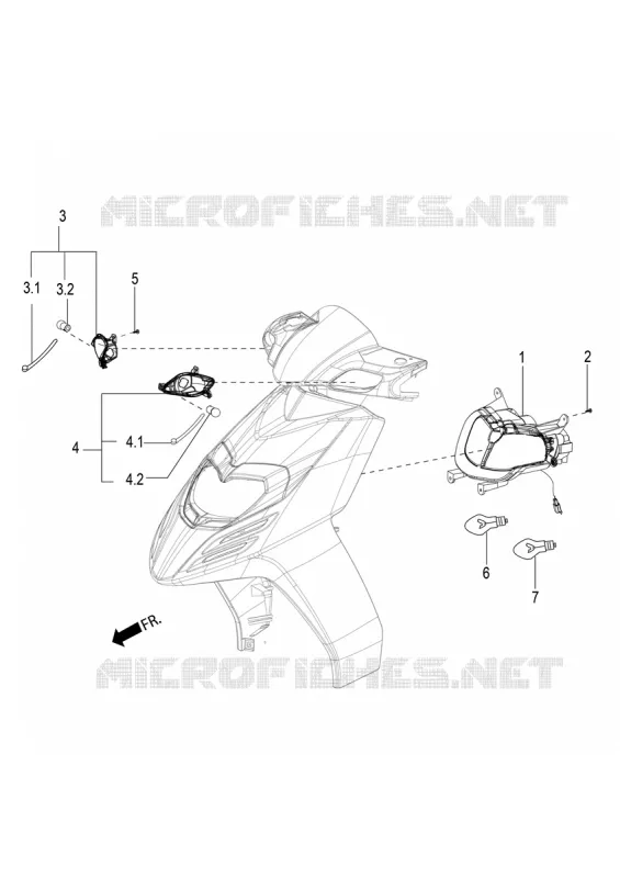 PHARE - CLIGNOTANTS AVANT Aprilia APRILIA-SCOOTER 125 SR 2021  SR 125 STORM TT BSIV