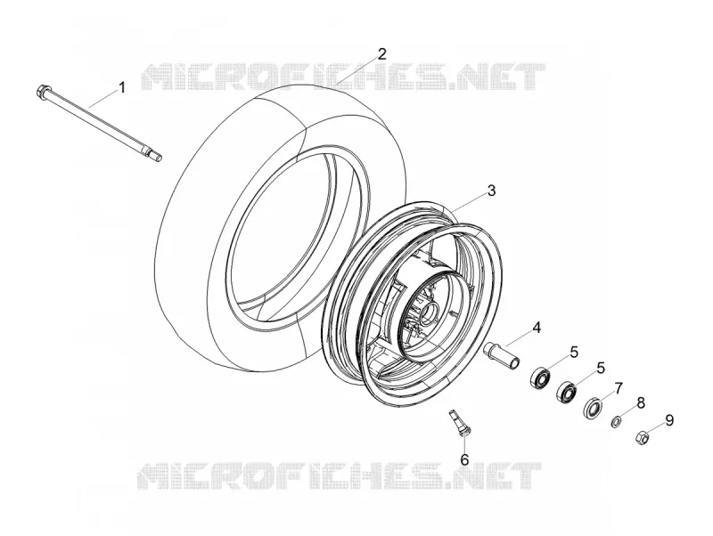 Roue avant Aprilia APRILIA-SCOOTER 125 SR 2022  SR 125 STORM TT BSIV