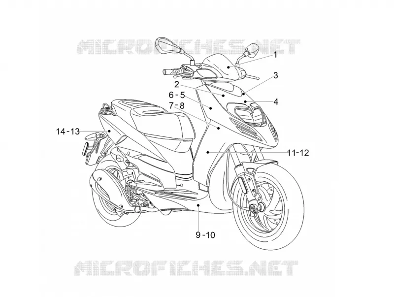 AUTOCOLLANTS - ETIQUETTES Aprilia APRILIA-SCOOTER 150 SR 2023  SR Motard 150 ABS