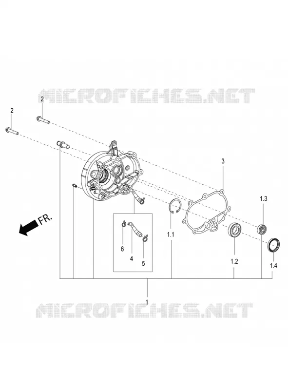 CARTER TRANSMISSION FINALE Aprilia APRILIA-SCOOTER 150 SR 2023  SR Motard 150 ABS