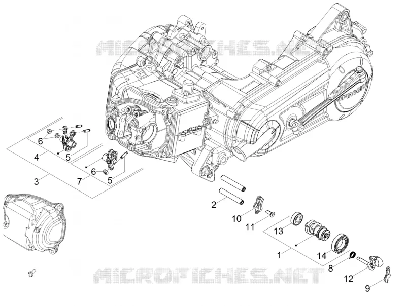 Groupe support balanciers Aprilia APRILIA-SCOOTER 150 SR 2023  SR Motard 150 ABS