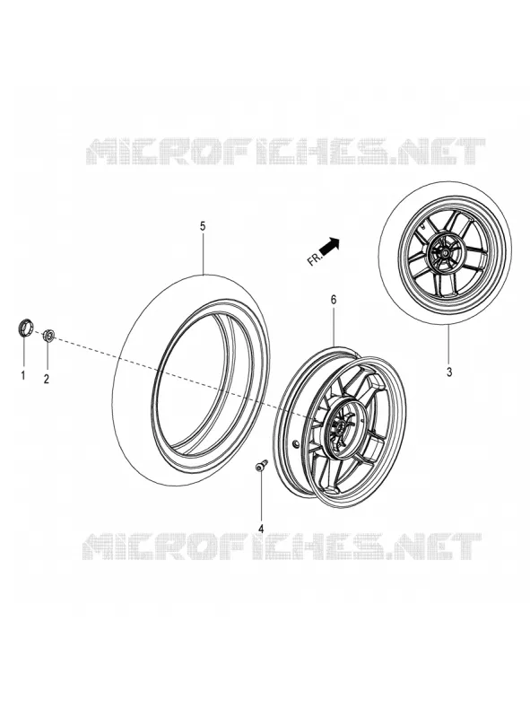 ROUE ARRIERE Aprilia APRILIA-SCOOTER 150 SR 2022  SR Motard 150 ABS