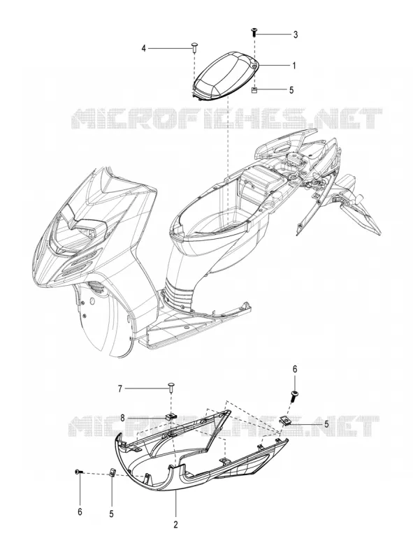 SABOT - TRAPPE COFFRE Aprilia APRILIA-SCOOTER 150 SR 2021  SR Motard 150 ABS