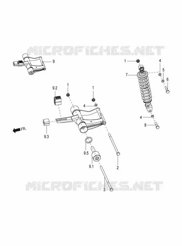 Suspension arrière - Amortisseur/s Aprilia APRILIA-SCOOTER 150 SR 2023  SR Motard 150 ABS