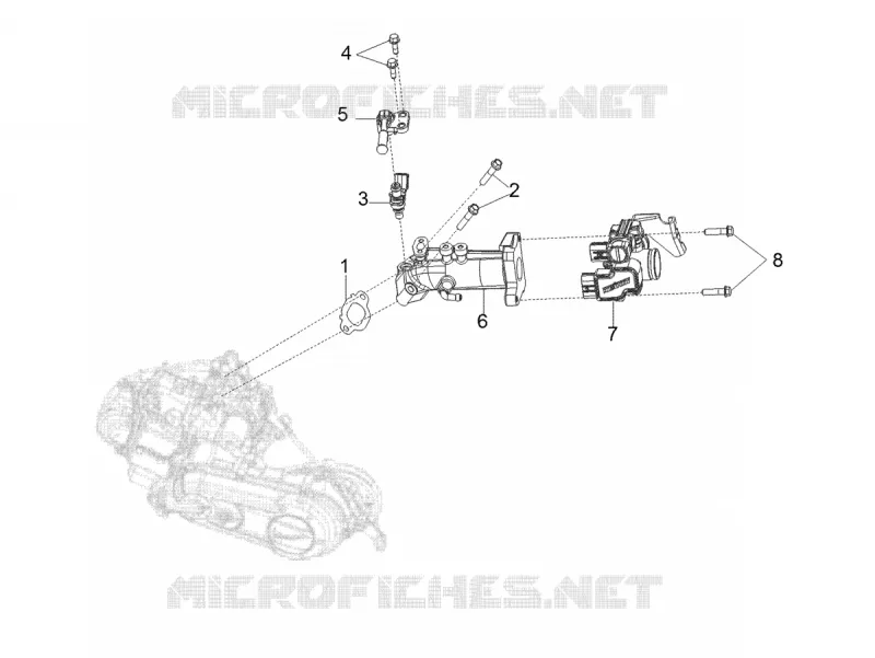 CARBURATEUR - PIECES DETACHEES Aprilia APRILIA-SCOOTER 160 SR 2022  SR Motard 160 ABS BSVI CKD