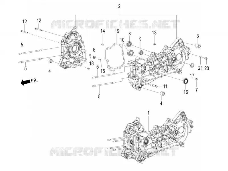 Carter moteur Aprilia APRILIA-SCOOTER 160 SR 2021  SR Motard 160 ABS BSVI CKD