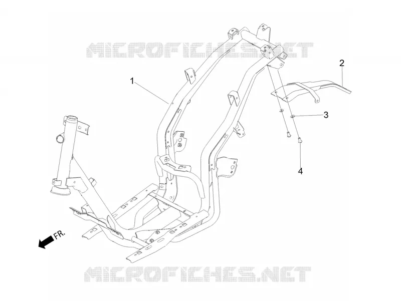 Châssis/coque Aprilia APRILIA-SCOOTER 160 SR 2021  SR Motard 160 ABS BSVI CKD