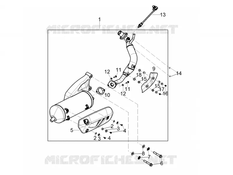 ECHAPPEMENT Aprilia APRILIA-SCOOTER 160 SR 2020  SR Motard 160 ABS BSVI CKD