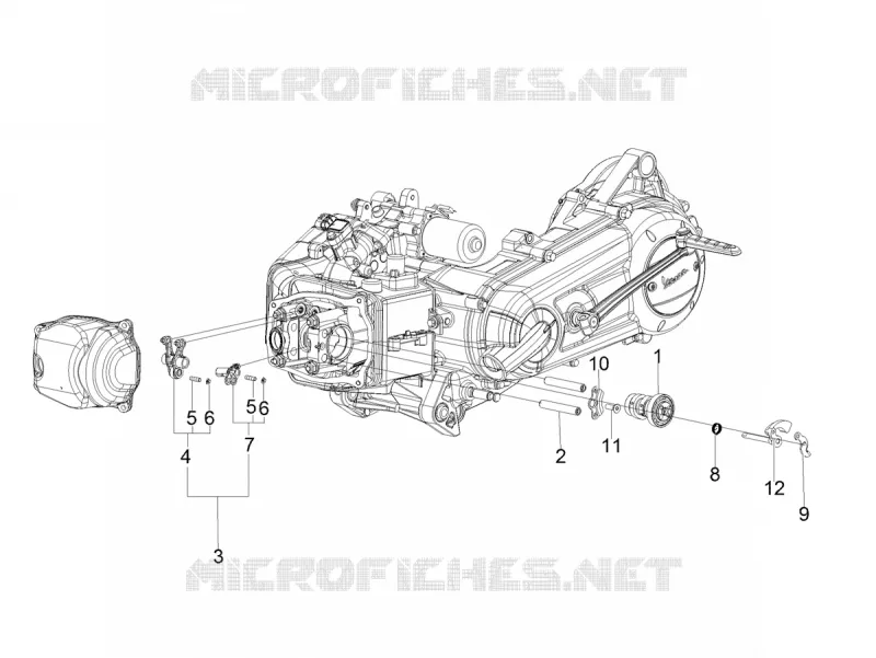 Groupe support balanciers Aprilia APRILIA-SCOOTER 160 SR 2022  SR Motard 160 ABS BSVI CKD