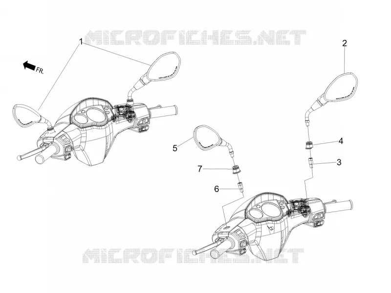 RETROVISEURS Aprilia APRILIA-SCOOTER 160 SR 2020  SR Motard 160 ABS BSVI CKD