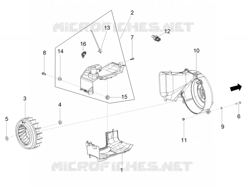 VENTILATEUR - CARTER Aprilia APRILIA-SCOOTER 160 SR 2020  SR Motard 160 ABS BSVI CKD