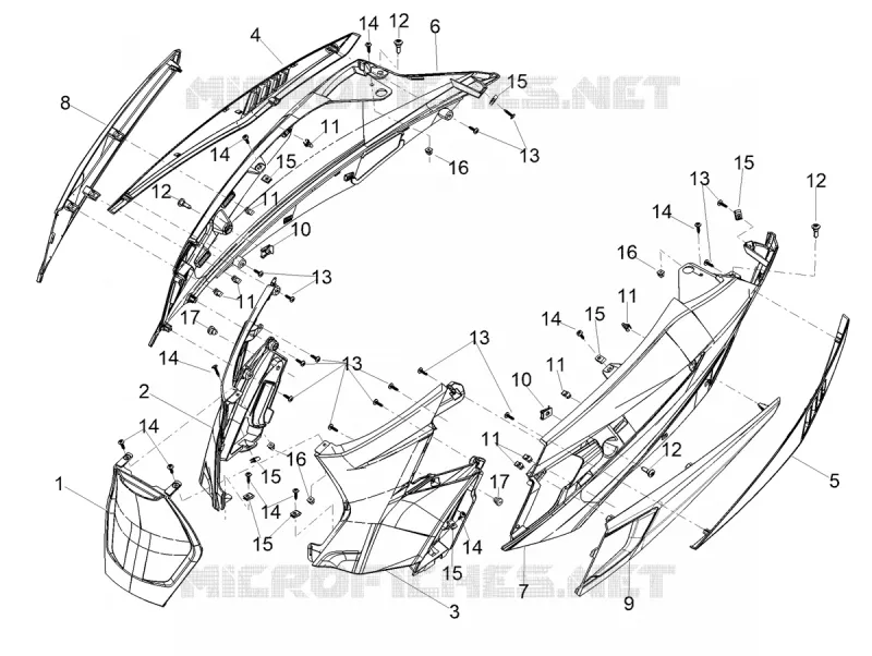 CARENAGES ARRIERE Aprilia APRILIA-SCOOTER 160 SXR 2023  SXR 160 BSVI ABS