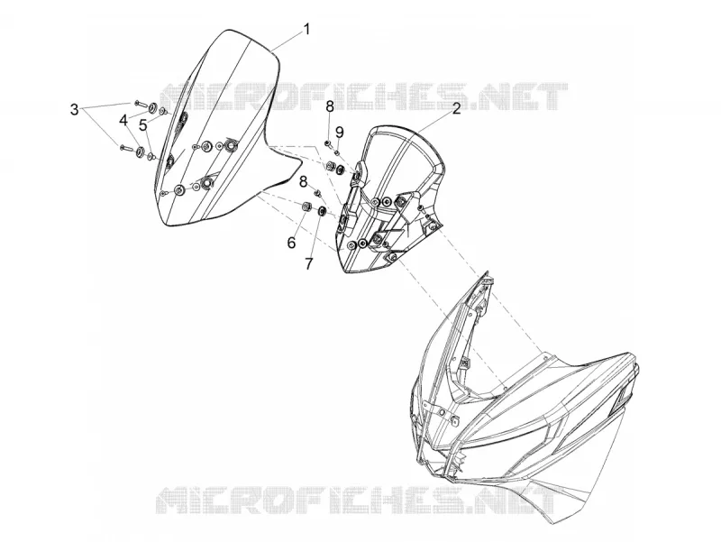 Coupole / Pare brise Aprilia APRILIA-SCOOTER 160 SXR 2021  SXR 160 BSVI ABS