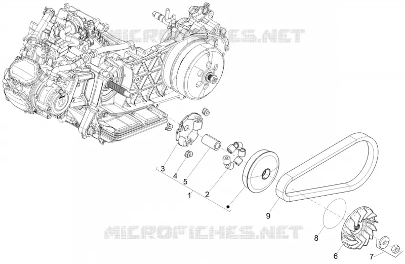 Demi-poulie motrice Aprilia APRILIA-SCOOTER 160 SXR 2021  SXR 160 BSVI ABS