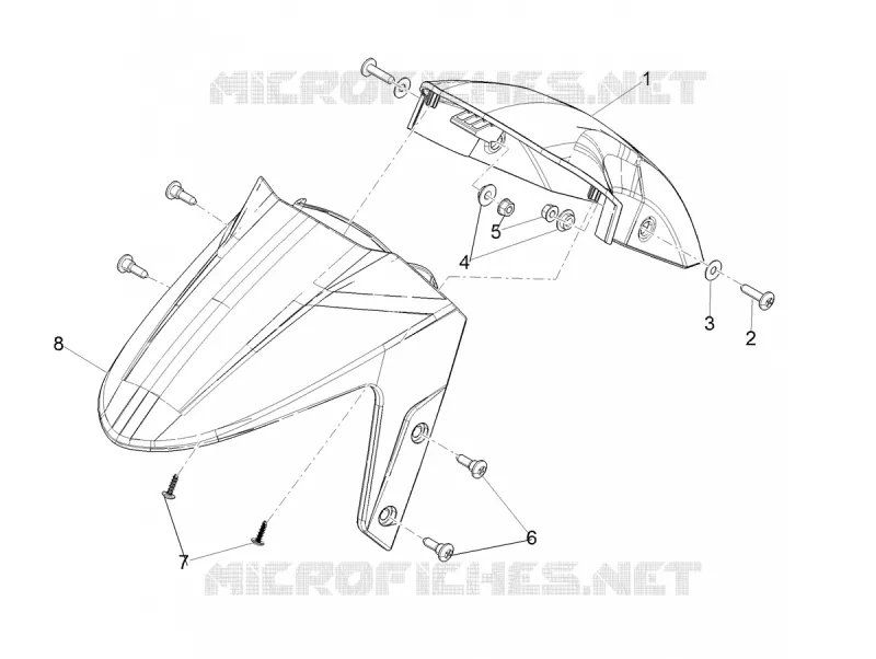 GARDE BOUE AVANT - SABOT Aprilia APRILIA-SCOOTER 160 SXR 2022  SXR 160 BSVI ABS