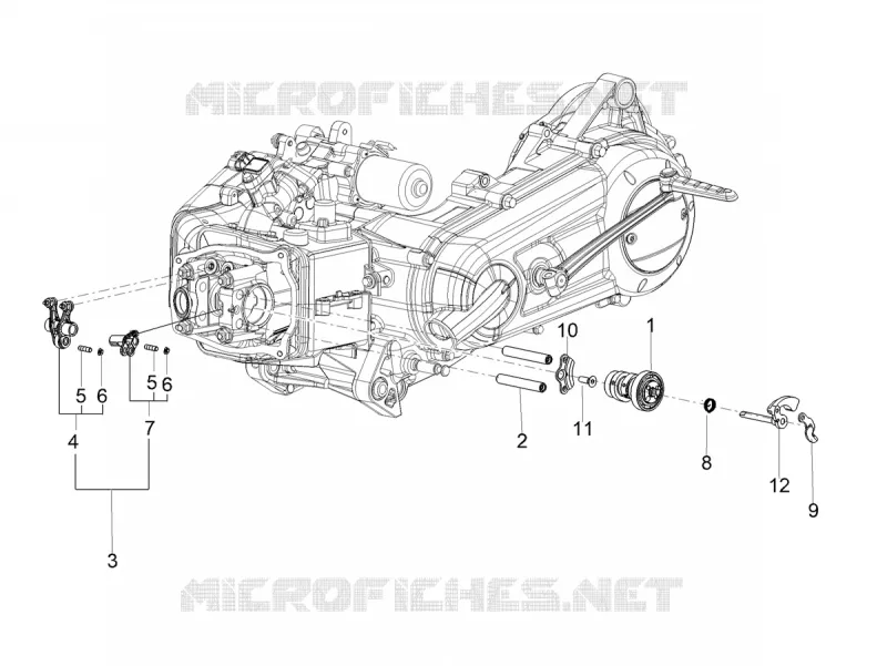 Groupe support balanciers Aprilia APRILIA-SCOOTER 160 SXR 2021  SXR 160 BSVI ABS