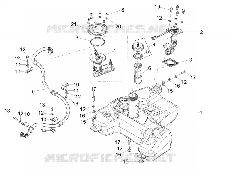 RESERVOIR A ESSENCE Aprilia APRILIA-SCOOTER 160 SXR 2021  SXR 160 BSVI ABS