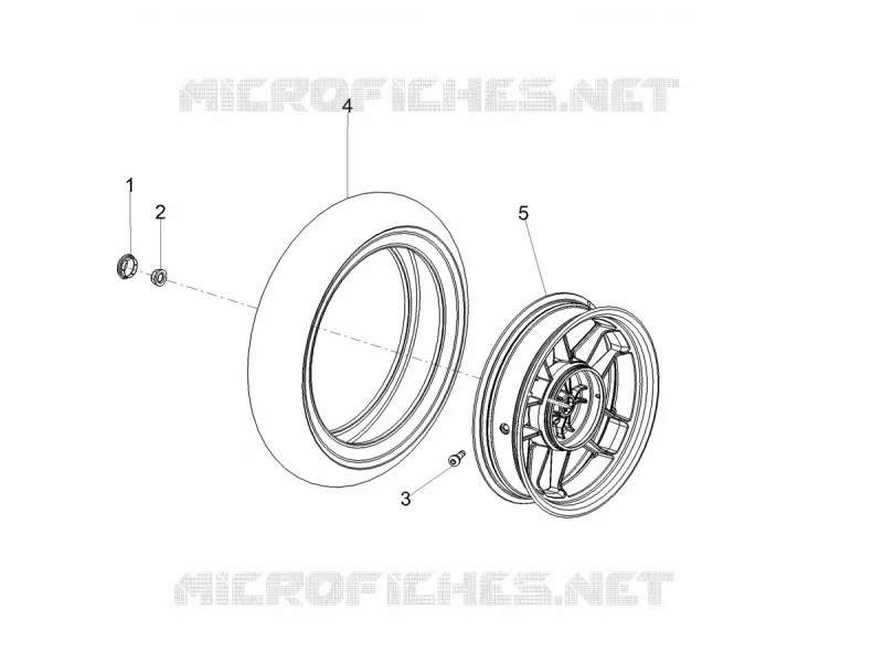 ROUE ARRIERE Aprilia APRILIA-SCOOTER 50 SXR 2021  SXR 50 4T 3V HE New Comfort Euro 5