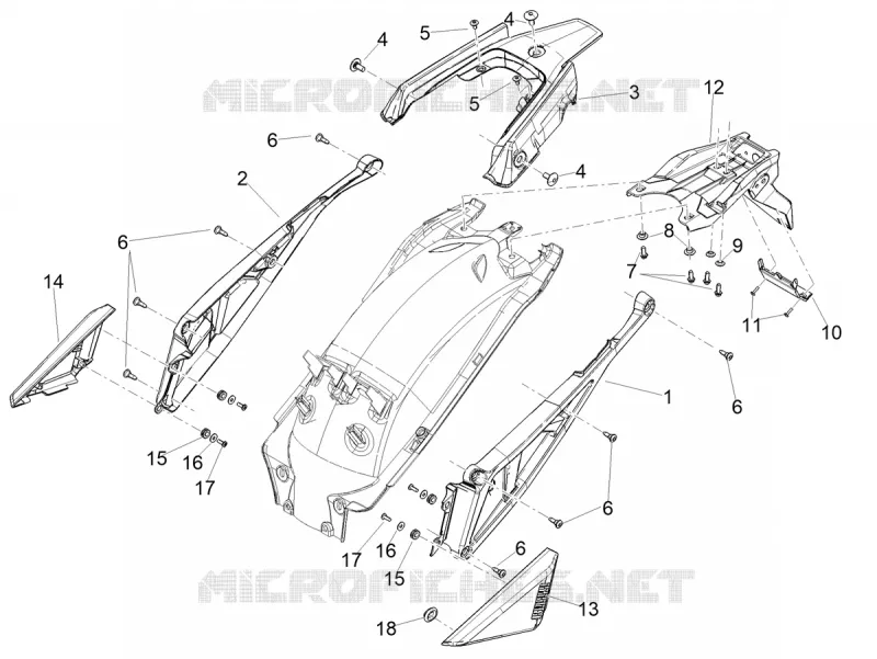 CARENAGES ARRIERE Aprilia APRILIA-MOTORCYCLES 660 TUAREG 2022  Tuareg 660 Euro 5 ABS
