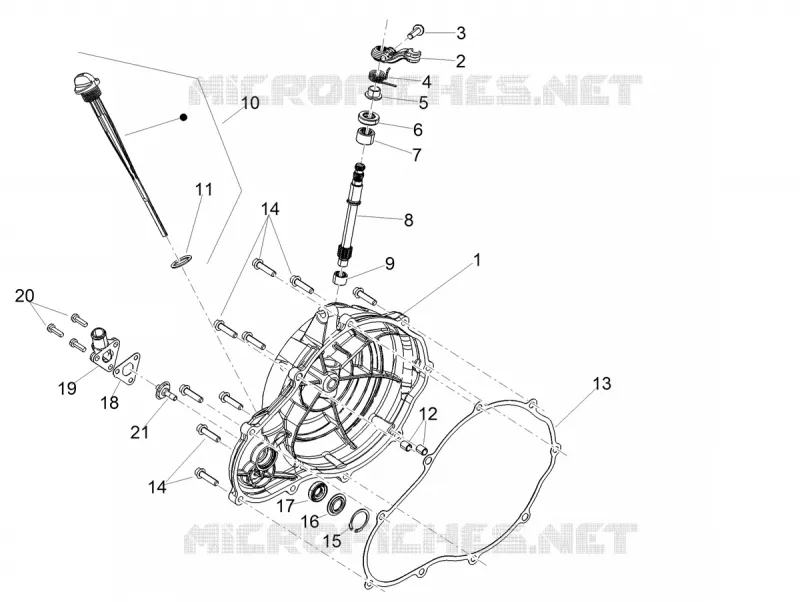CARTER EMBRAYAGE Aprilia APRILIA-MOTORCYCLES 660 TUAREG 2022  Tuareg 660 Euro 5 ABS