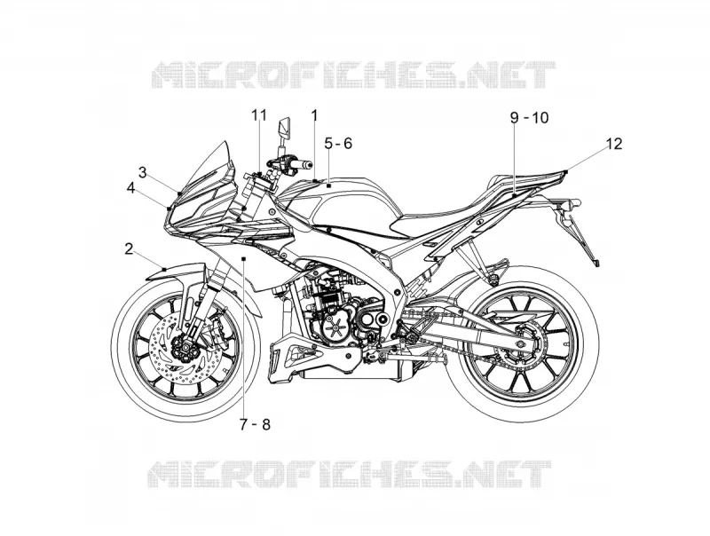 AUTOCOLLANTS Aprilia APRILIA-MOTORCYCLES 125 TUONO 2022  Tuono 125 4T Euro 5 ABS
