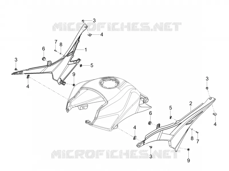 CARENAGES CENTRAUX Aprilia APRILIA-MOTORCYCLES 125 TUONO 2024  Tuono 125 4T Euro 5 ABS