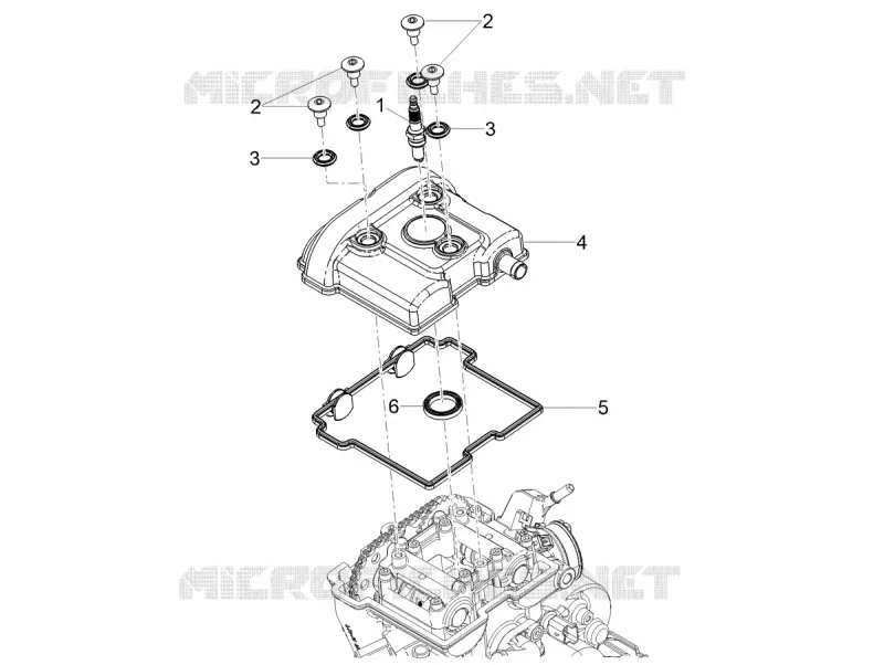 Couvercle culasse Aprilia APRILIA-MOTORCYCLES 125 TUONO 2021  Tuono 125 4T Euro 5 ABS