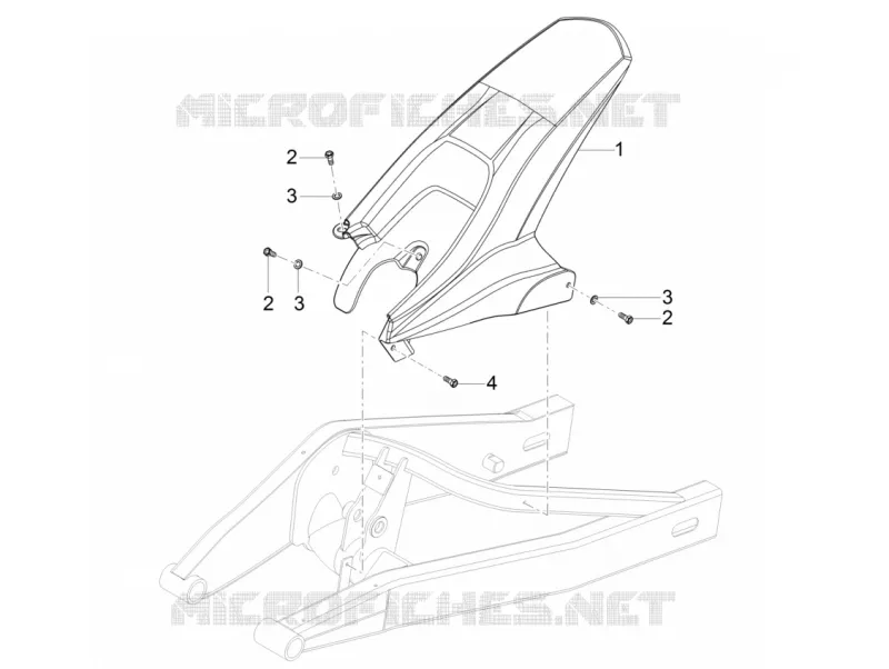 GARDE BOUE ARRIERE Aprilia APRILIA-MOTORCYCLES 125 TUONO 2023  Tuono 125 4T Euro 5 ABS
