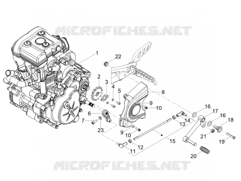 MOTEUR - SELECTEUR - PIGNON Aprilia APRILIA-MOTORCYCLES 125 TUONO 2024  Tuono 125 4T Euro 5 ABS