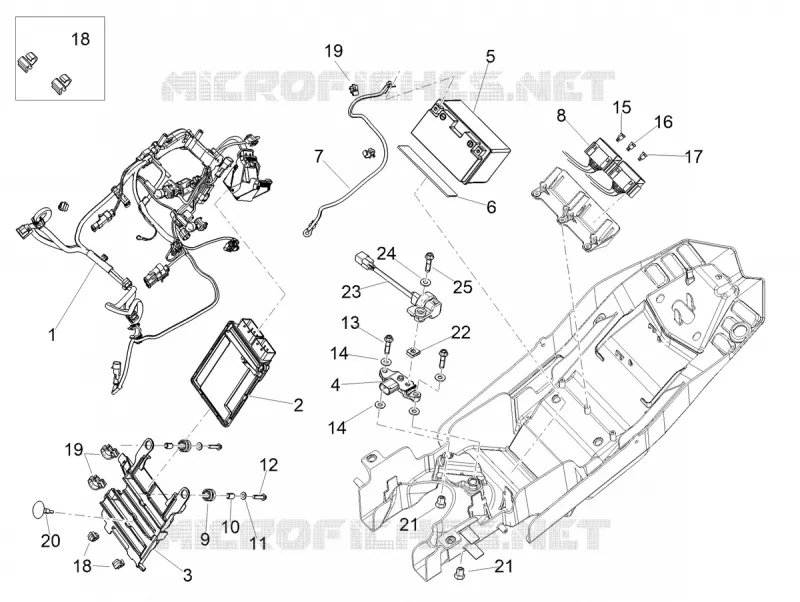 CIRCUIT ELECTRIQUE CENTRAL Aprilia APRILIA-MOTORCYCLES 660 TUONO 2022  Tuono 660 4T 8V Euro 5 ABS