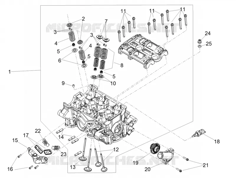 CULASSE - SOUPAPES Aprilia APRILIA-MOTORCYCLES 660 TUONO 2022  Tuono 660 4T 8V Euro 5 ABS