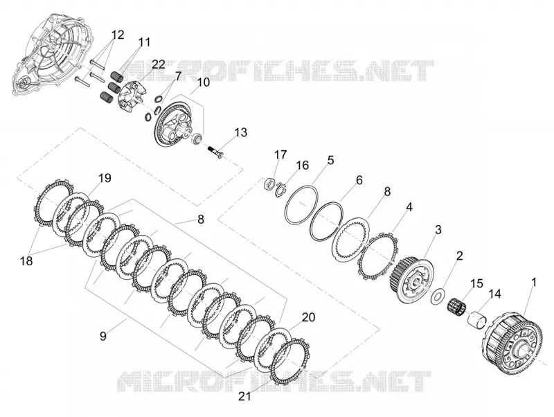 EMBRAYAGE Aprilia APRILIA-MOTORCYCLES 660 TUONO 2022  Tuono 660 4T 8V Euro 5 ABS