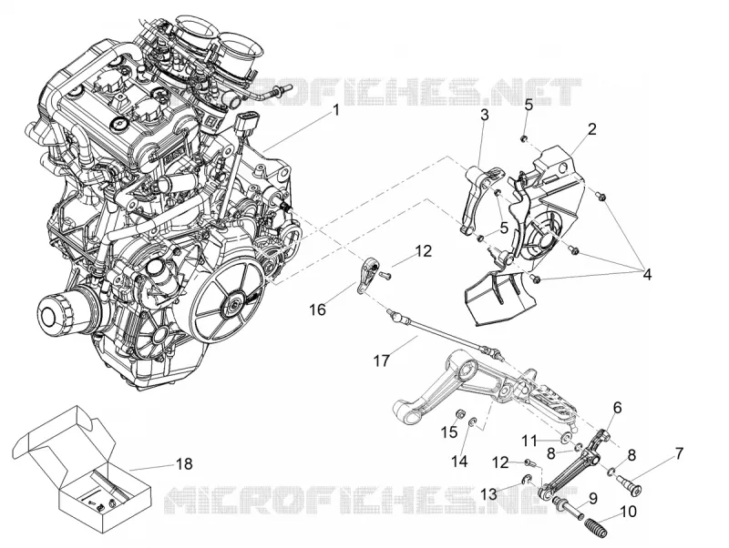 MOTEUR - SELECTEUR - PIGNON Aprilia APRILIA-MOTORCYCLES 660 TUONO 2021  Tuono 660 4T 8V Euro 5 ABS