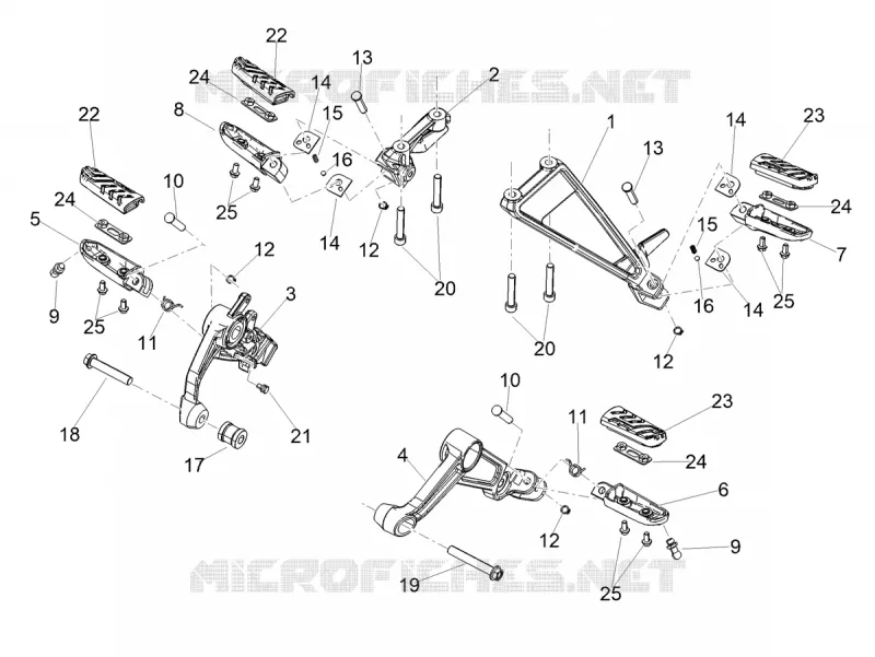 REPOSE PIEDS Aprilia APRILIA-MOTORCYCLES 660 TUONO 2021  Tuono 660 4T 8V Euro 5 ABS