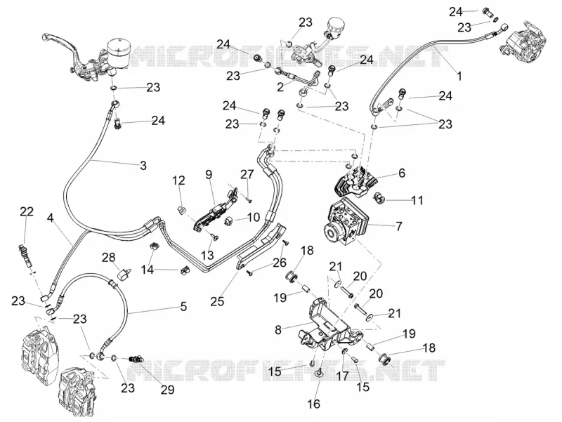 SYSTEME DE FREINAGE ABS Aprilia APRILIA-MOTORCYCLES 660 TUONO 2022  Tuono 660 4T 8V Euro 5 ABS
