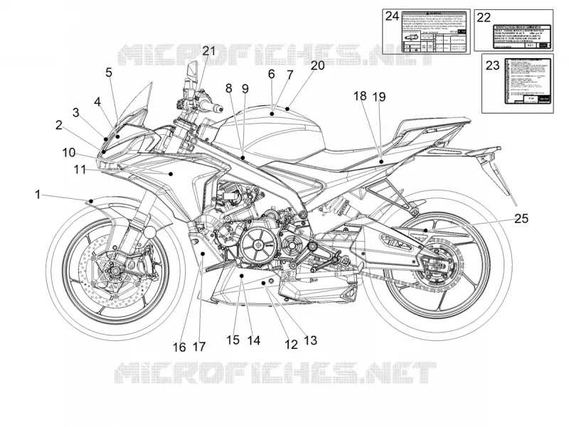 AUTOCOLLANTS Aprilia APRILIA-MOTORCYCLES 660 TUONO 2021  Tuono 660 4T 8V Euro 5 ABS