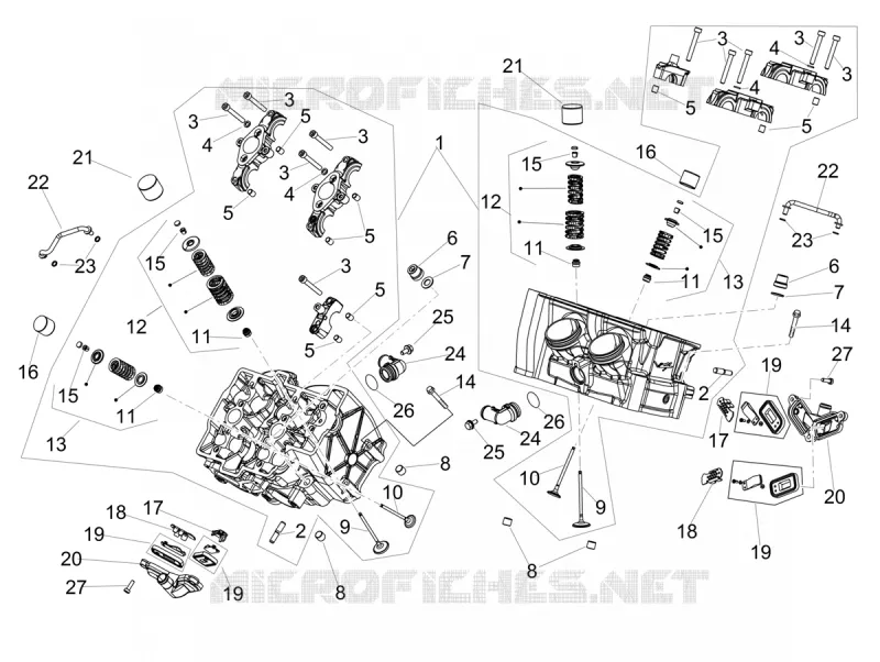 CULASSE - SOUPAPES Aprilia APRILIA-MOTORCYCLES 1100 TUONO 2021  Tuono V4 1100 Euro 5