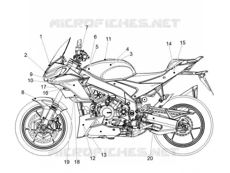 AUTOCOLLANTS Aprilia APRILIA-MOTORCYCLES 1100 TUONO 2023  Tuono V4 1100 Euro 5