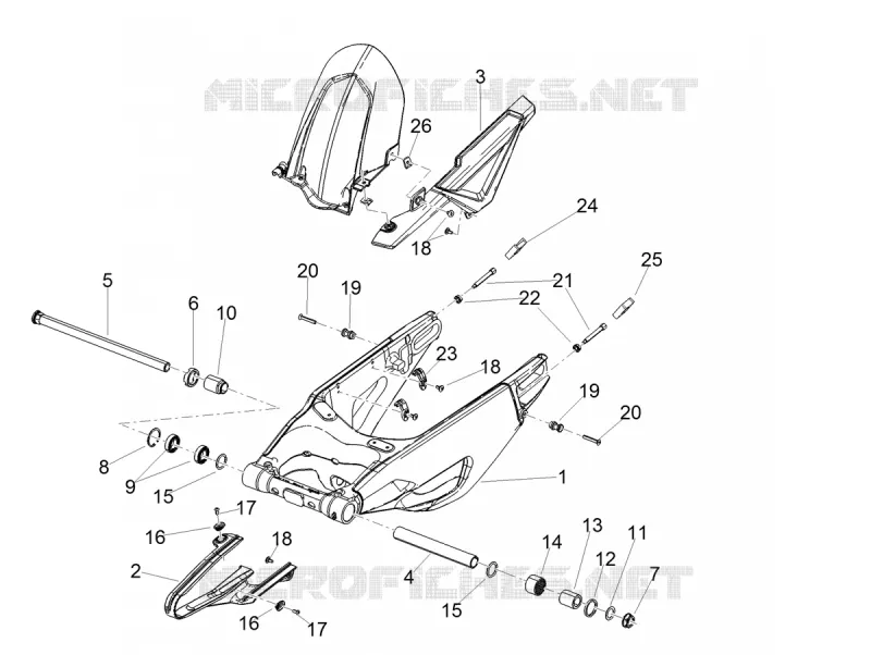 BRAS OSCILLANT Aprilia APRILIA-MOTORCYCLES 1100 TUONO 2023  Tuono V4 1100 Euro 5