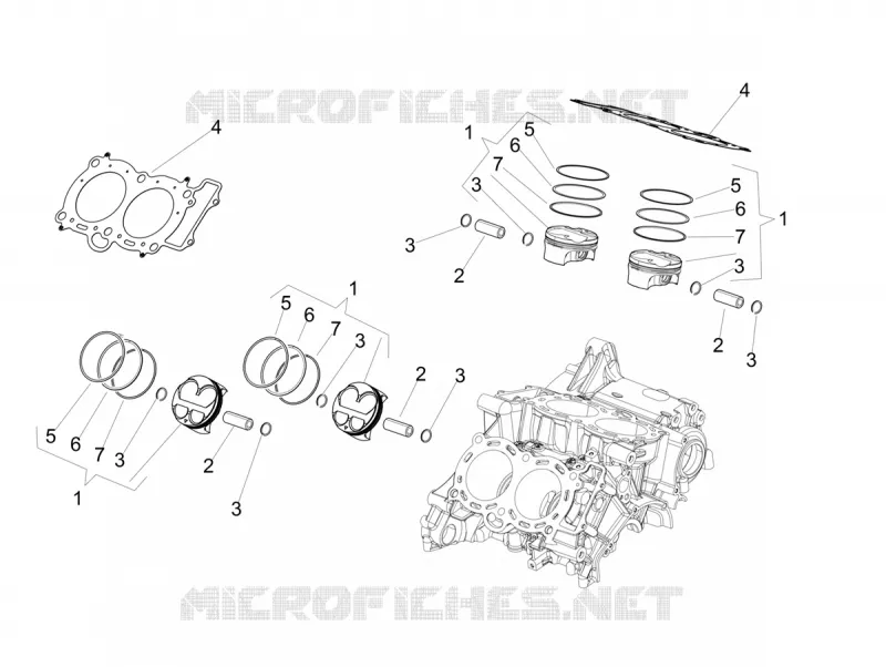 CYLINDRE - PISTON Aprilia APRILIA-MOTORCYCLES 1100 TUONO 2022  Tuono V4 1100 Euro 5