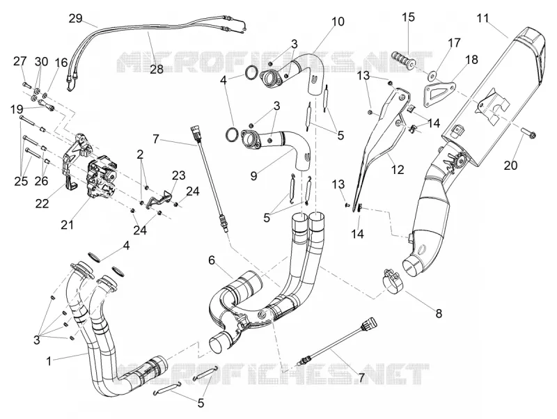 ECHAPPEMENT Aprilia APRILIA-MOTORCYCLES 1100 TUONO 2023  Tuono V4 1100 Euro 5