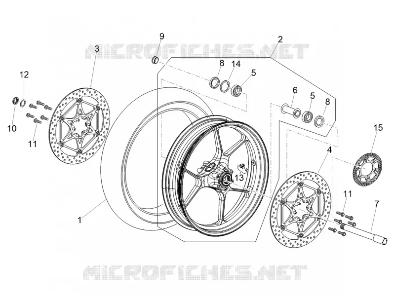 Roue avant Aprilia APRILIA-MOTORCYCLES 1100 TUONO 2022  Tuono V4 1100 Euro 5