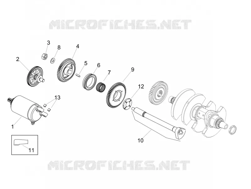DEMARREUR - DEMARREUR ELECTRIQUE Aprilia APRILIA-MOTORCYCLES 1100 TUONO 2022  Tuono V4 Factory 1100 Euro 5 Superpole ABS
