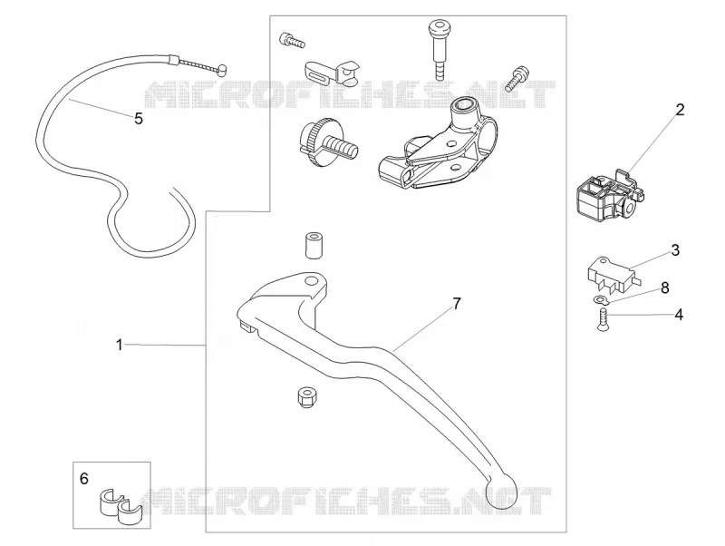 LEVIER D'EMBRAYAGE Aprilia APRILIA-MOTORCYCLES 1100 TUONO 2022  Tuono V4 Factory 1100 Euro 5 Superpole ABS