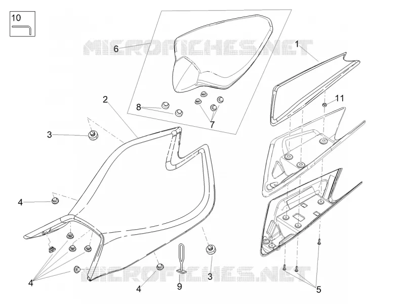 SELLE Aprilia APRILIA-MOTORCYCLES 1100 TUONO 2021  Tuono V4 Factory 1100 Euro 5 Superpole ABS
