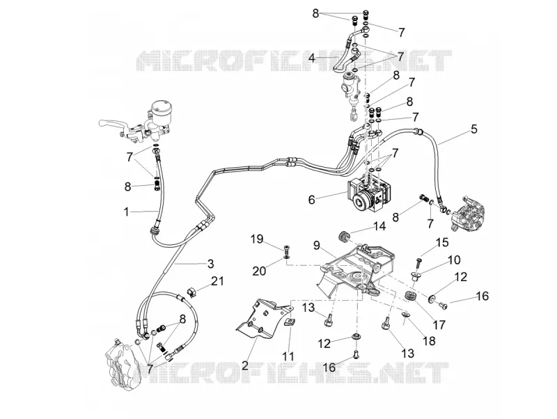 SYSTEME DE FREINAGE ABS Aprilia APRILIA-MOTORCYCLES 1100 TUONO 2021  Tuono V4 Factory 1100 Euro 5 Superpole ABS