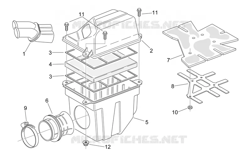 Corps filtre Aprilia APRILIA-MOTORCYCLES 125 RS 2003  RS 125